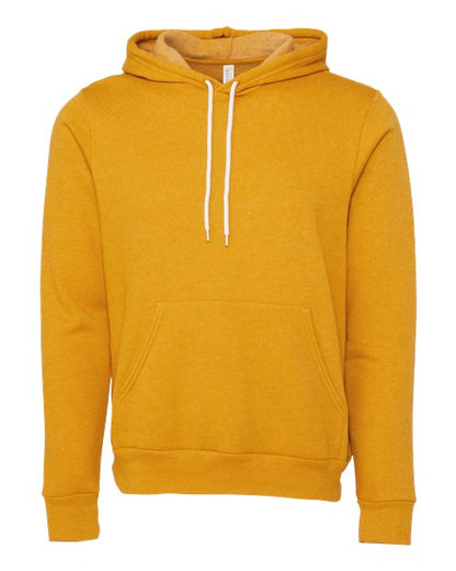 BELLA + CANVAS Sponge Fleece Hoodie 3719 Heather Mauve Custom Embroidered Business Logo