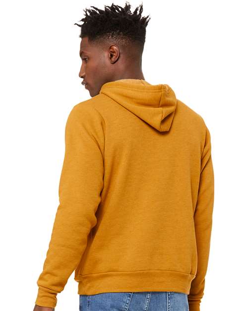 BELLA + CANVAS Sponge Fleece Hoodie 3719 Heather Mustard Custom Embroidered Business Logo