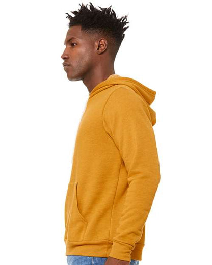 BELLA + CANVAS Sponge Fleece Hoodie 3719 Heather Mustard Custom Embroidered Business Logo
