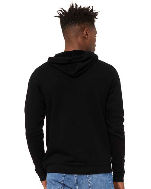 BELLA + CANVAS Sponge Fleece Hoodie 3719 DTG Black Custom Embroidered Business Logo