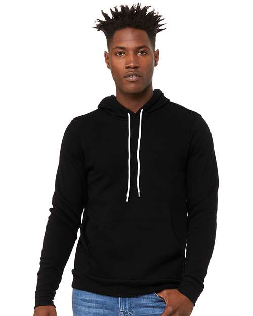 Custom Embroidered  BELLA + CANVAS Sponge Fleece Hoodie 3719 DTG Black