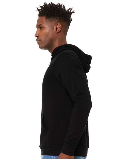 BELLA + CANVAS Sponge Fleece Hoodie 3719 DTG Black Custom Embroidered Business Logo
