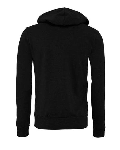 BELLA + CANVAS Sponge Fleece Full-Zip Hoodie 3739 Black Heather