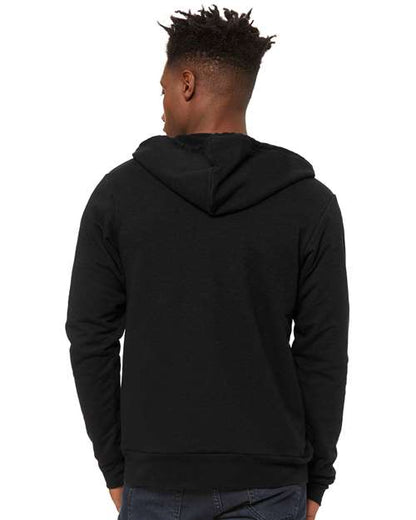 BELLA + CANVAS Sponge Fleece Full-Zip Hoodie 3739 Black Heather
