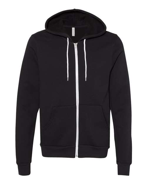 BELLA + CANVAS Sponge Fleece Full-Zip Hoodie 3739 DTG Black
