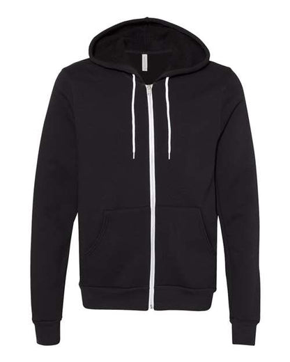 BELLA + CANVAS Sponge Fleece Full-Zip Hoodie 3739 DTG Black
