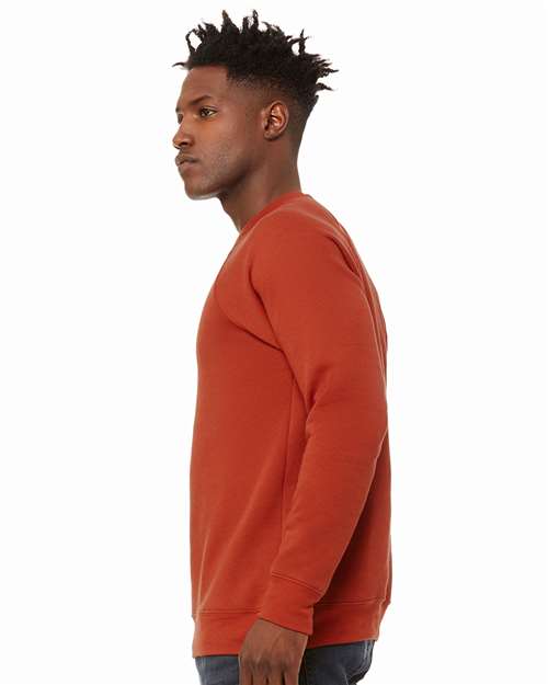 BELLA + CANVAS Sponge Fleece Raglan Crewneck Sweatshirt 3901 Custom Embroidered Business Logo