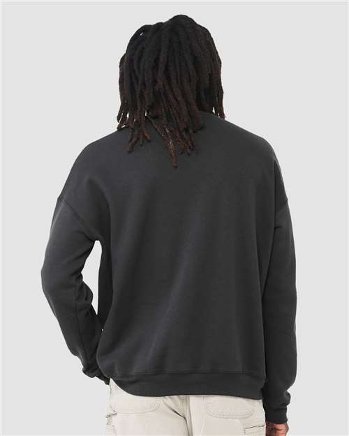 BELLA + CANVAS Sponge Fleece Drop Shoulder Crewneck Sweatshirt 3945 Custom Embroidered Business Logo