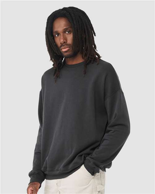 BELLA + CANVAS Sponge Fleece Drop Shoulder Crewneck Sweatshirt 3945 Custom Embroidered Business Logo