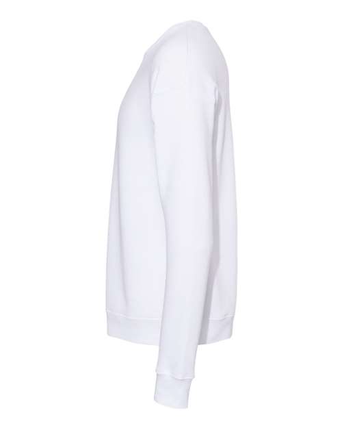 BELLA + CANVAS Sponge Fleece Drop Shoulder Crewneck Sweatshirt 3945 DTG White
