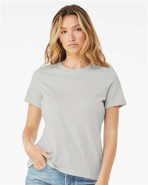Custom Embroidered  BELLA + CANVAS Women’s Relaxed Jersey Tee 6400 Silver