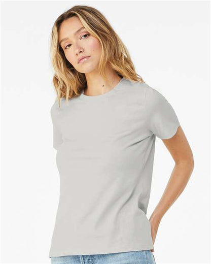 BELLA + CANVAS Women’s Relaxed Jersey Tee 6400 Custom Embroidered Business Logo