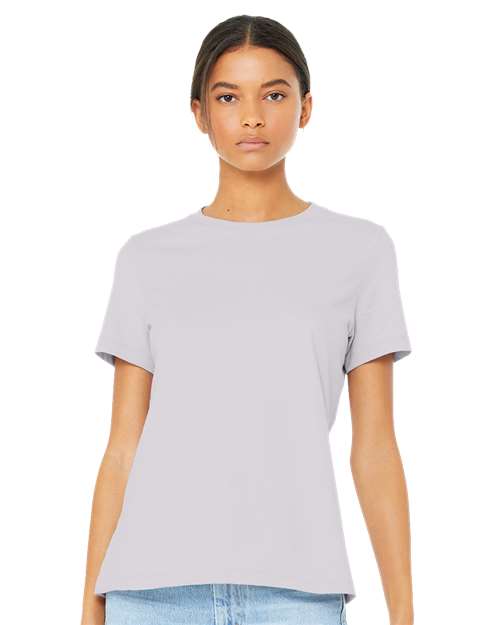 Custom Embroidered  BELLA + CANVAS Women’s Relaxed Jersey Tee 6400 Lavender Dust