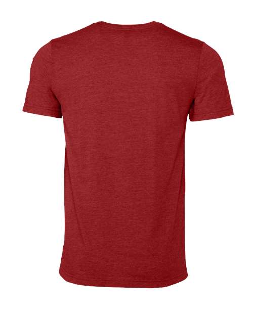 BELLA + CANVAS CVC Jersey Tee 3001CVC Heather Canvas Red Custom Embroidered Business Logo