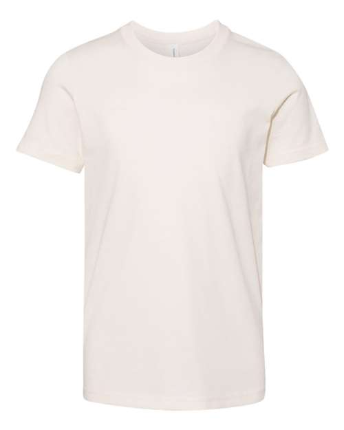 BELLA + CANVAS Youth Jersey Tee 3001Y Natural Custom Embroidered Business Logo