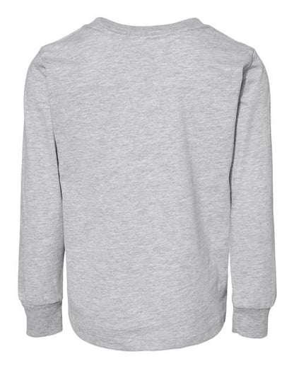 BELLA + CANVAS Heather CVC Long Sleeve Tee 3501CVC Solid White Blend Custom Embroidered Business Logo