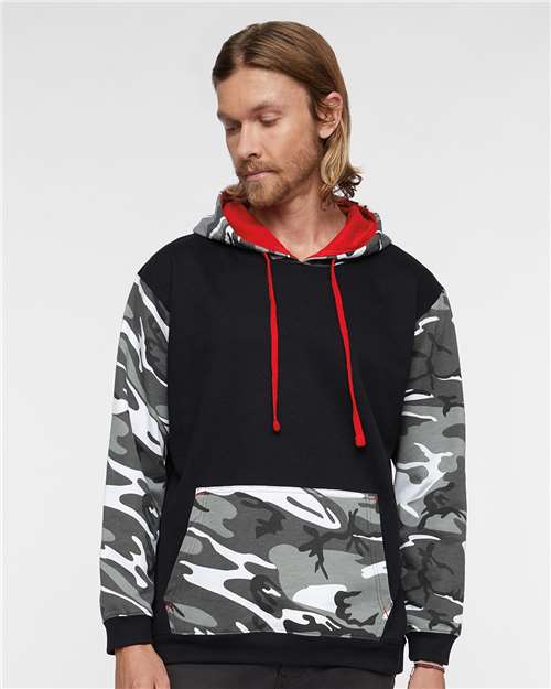 Custom Embroidered  Code Five Fashion Camo Hooded Sweatshirt 3967  