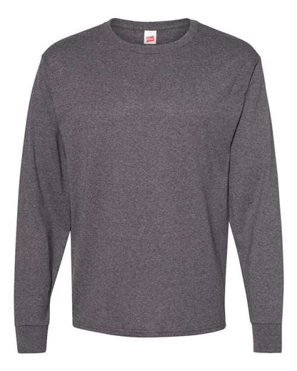 Hanes Essential-T Long Sleeve T-Shirt 5286 Charcoal Heather