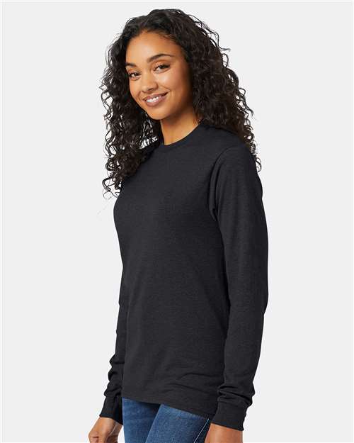 Hanes Essential-T Long Sleeve T-Shirt 5286 Charcoal Heather
