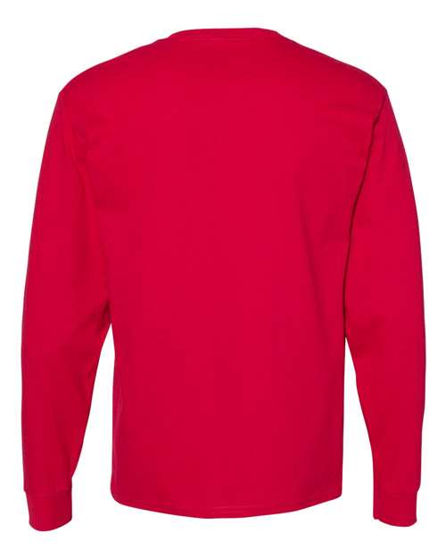 Hanes Essential-T Long Sleeve T-Shirt 5286 Deep Red