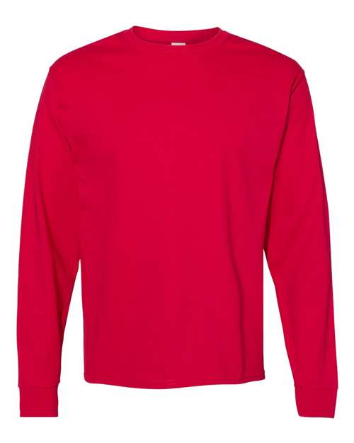 Hanes Essential-T Long Sleeve T-Shirt 5286 Deep Red