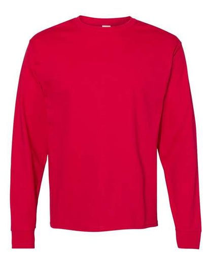 Hanes Essential-T Long Sleeve T-Shirt 5286 Deep Red