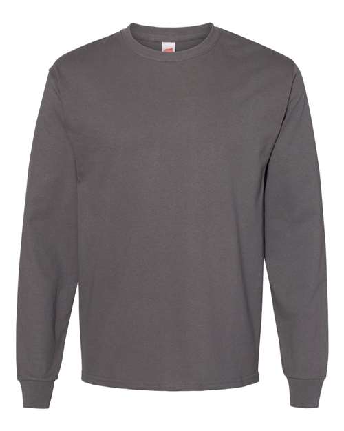 Hanes Essential-T Long Sleeve T-Shirt 5286 Smoke Grey