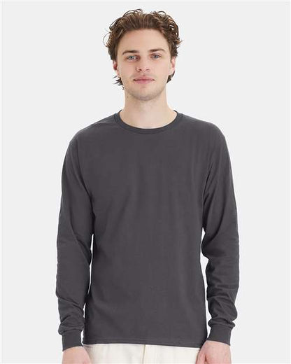 Hanes Essential-T Long Sleeve T-Shirt 5286 Smoke Grey