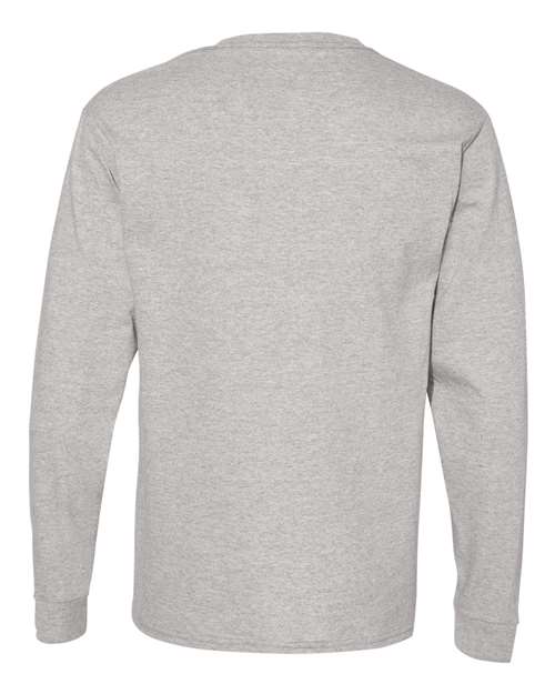 Hanes Essential-T Long Sleeve T-Shirt 5286 Oxford Grey