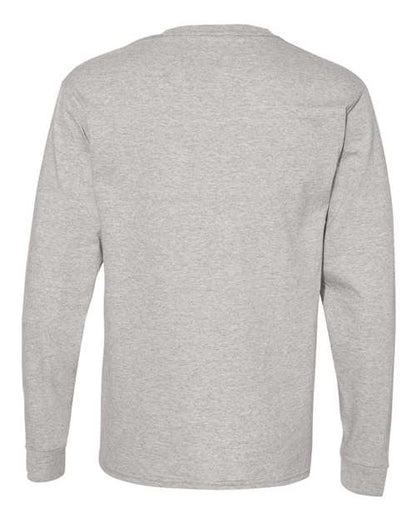 Hanes Essential-T Long Sleeve T-Shirt 5286 Oxford Grey