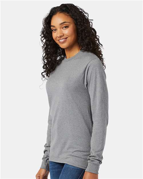 Hanes Essential-T Long Sleeve T-Shirt 5286 Oxford Grey
