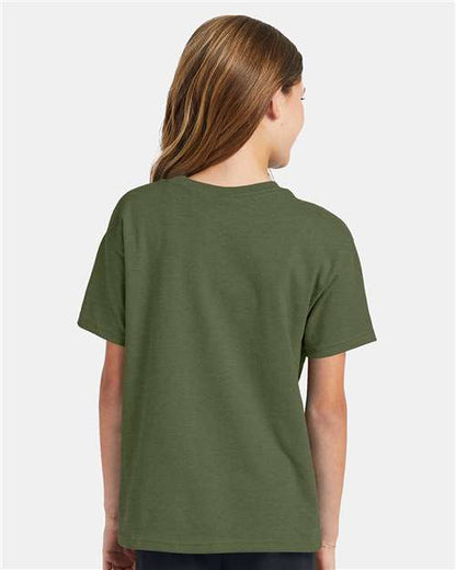 Hanes Ecosmart™ Youth T-Shirt 5370 Heather Green