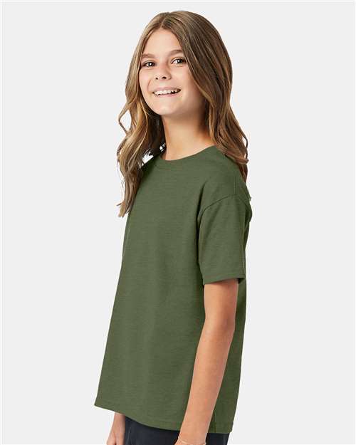 Hanes Ecosmart™ Youth T-Shirt 5370 Heather Green
