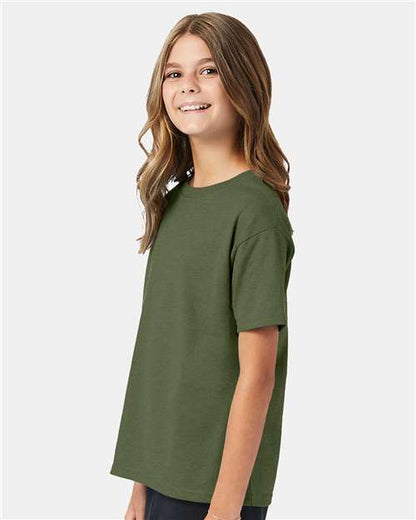 Hanes Ecosmart™ Youth T-Shirt 5370 Heather Green