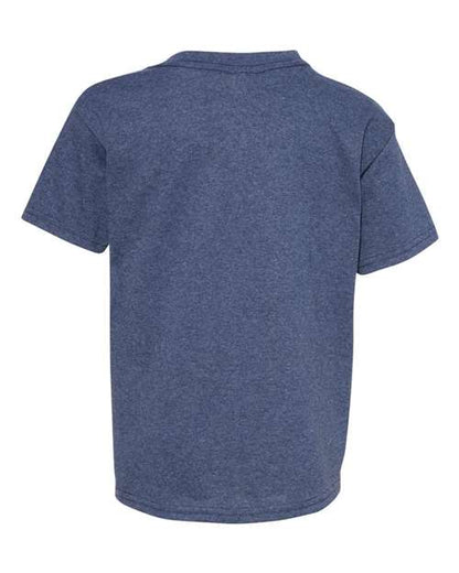 Hanes Ecosmart™ Youth T-Shirt 5370 Heather Navy