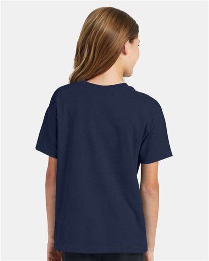 Hanes Ecosmart™ Youth T-Shirt 5370 Heather Navy