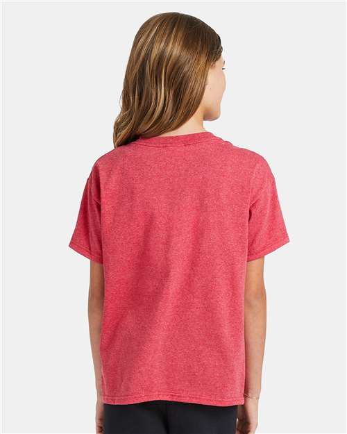 Hanes Ecosmart™ Youth T-Shirt 5370 Heather Red