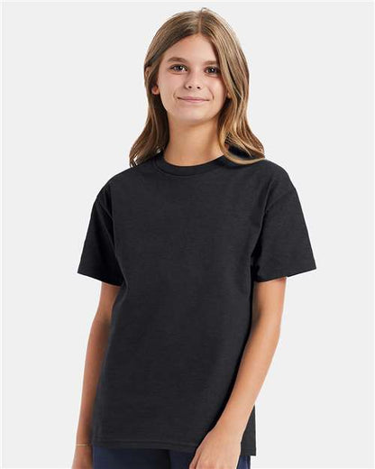 Custom Embroidered  Hanes Authentic Youth T-Shirt 5450 Charcoal Heather