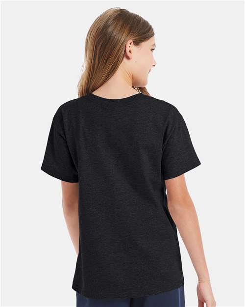 Hanes Essential-T Youth T-Shirt 5480 Charcoal Heather