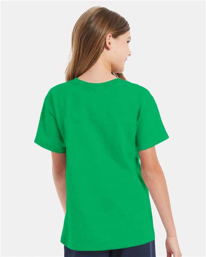 Hanes Essential-T Youth T-Shirt 5480 Kelly Green