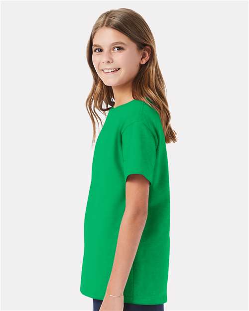 Hanes Essential-T Youth T-Shirt 5480 Kelly Green