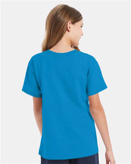 Hanes Essential-T Youth T-Shirt 5480 Teal