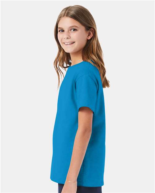 Hanes Essential-T Youth T-Shirt 5480 Teal