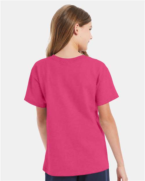 Hanes Essential-T Youth T-Shirt 5480 Wow Pink
