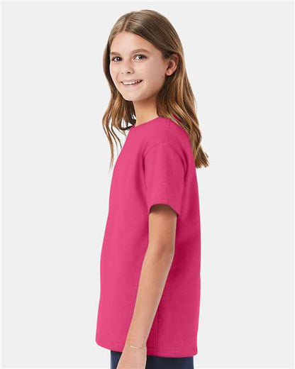 Hanes Essential-T Youth T-Shirt 5480 Wow Pink