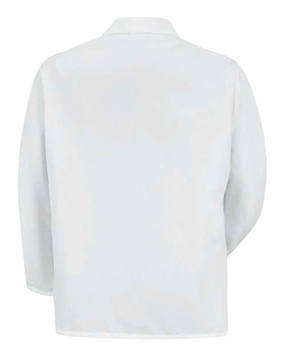 Custom EmbroideredRed Kap Unisex Specialized Lapel Counter Coat 8239 White