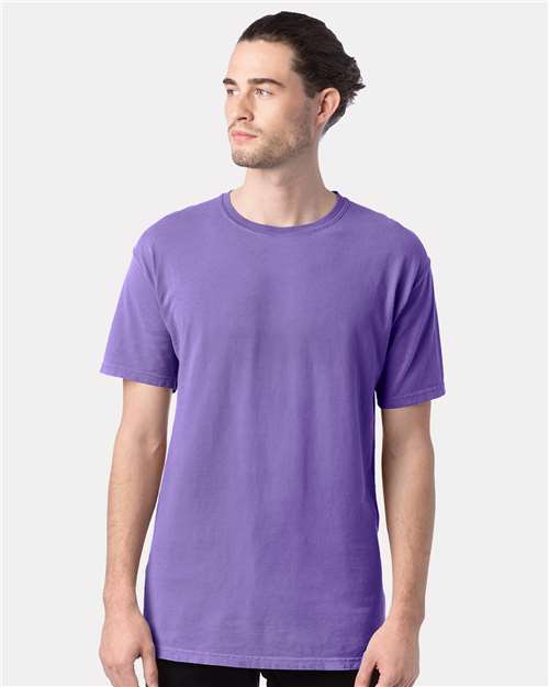 Custom Embroidered  ComfortWash by Hanes Garment-Dyed T-Shirt GDH100 Lavender