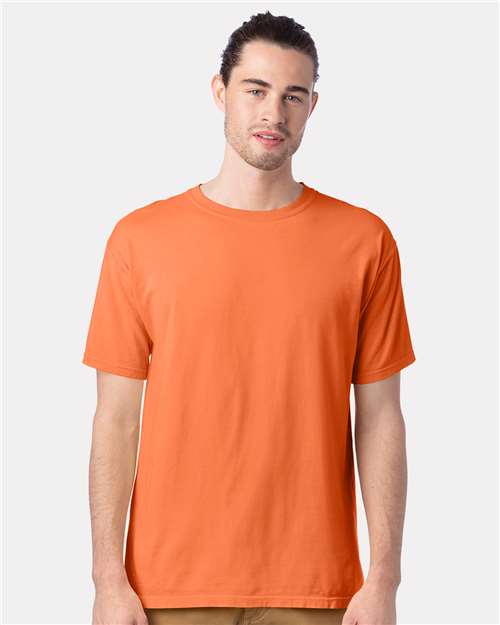 Custom Embroidered  ComfortWash by Hanes Garment-Dyed T-Shirt GDH100 Horizon Orange