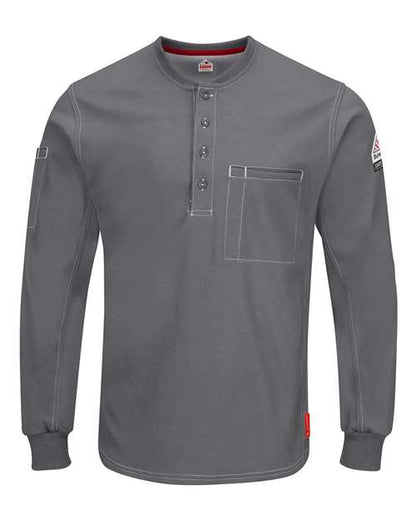 Bulwark Men's iQ Series Plus Long Sleeve Henley 8246