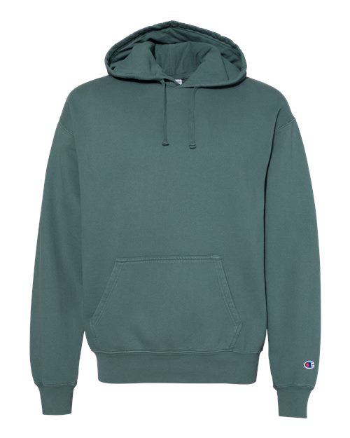 Champion Garment-Dyed Hooded Sweatshirt CD450 Custom Embroidered Business Logo